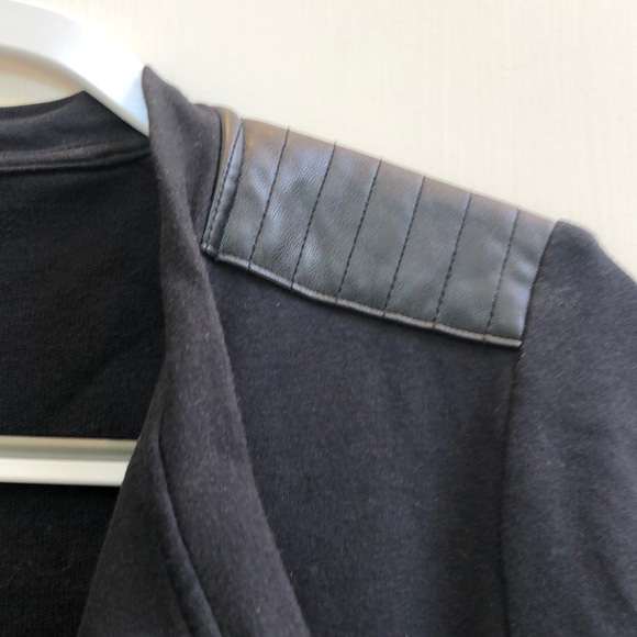 Splendid Zip Front Jacket with Leather Shoulder - Picture 3 of 6